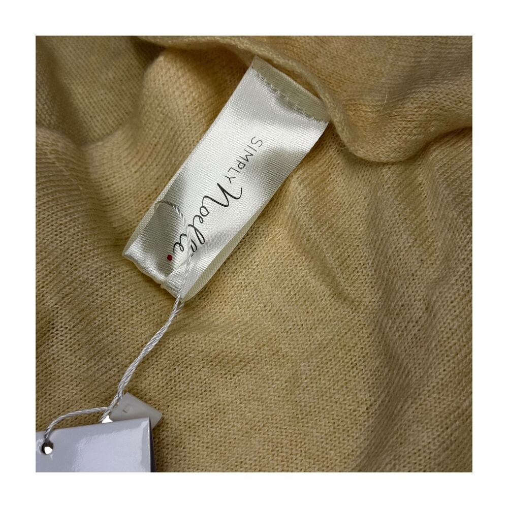 Simply Noelle Butter Yellow Knit Poncho Cape One Size NWT - Picture 6 of 7